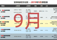 安琳咖啡文化院2019年9月课程表