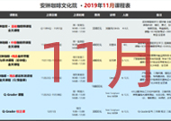 安琳咖啡文化院2019年11月课程表